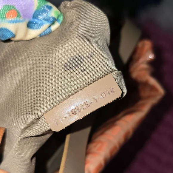 Fendi Bucket Bag in Orange and Tan